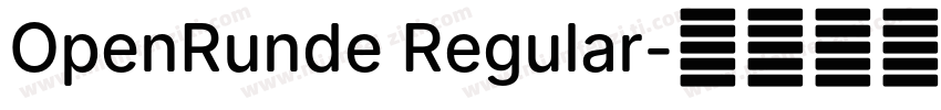 OpenRunde Regular字体转换
